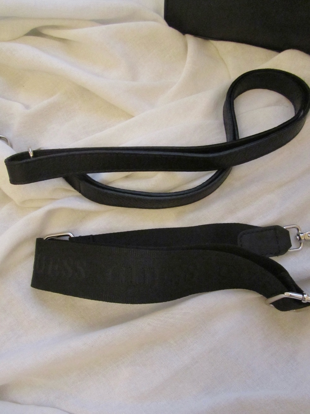 Authentic GUESS Black Logo Top-Handle Bag with Two Straps - Picture 2 of 16